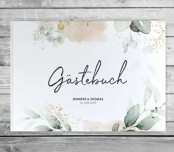 

Гостевая книга для свадьбы белые страницы без рисунка Фотокнига романтическая зелень блеск персонализированное имя Дата акварель