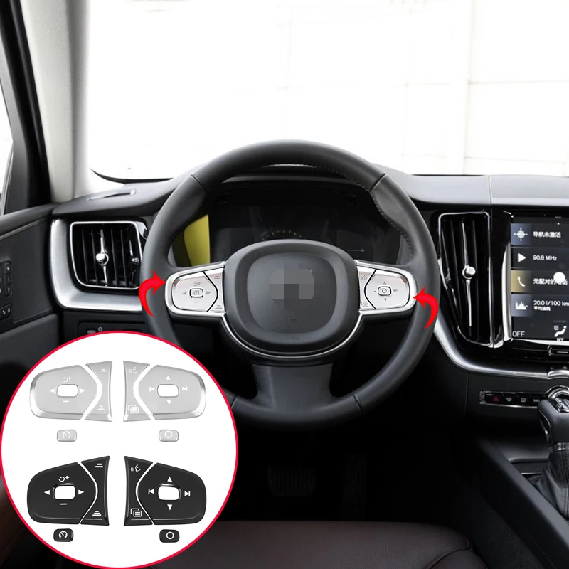 Хромированная накладка на руль для Volvo XC60 2018 2020 XC90 S90 2017 ABS стикеры аксессуары