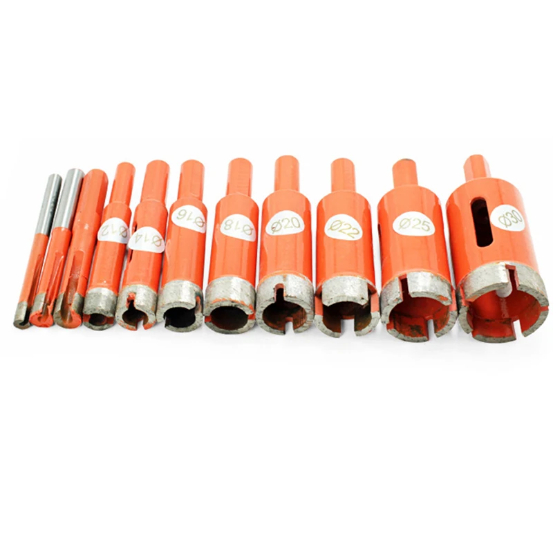 11 Pcs/Set 6-30Mm Diamond Drill Bit Coated Drilling Hole Opener Saw Hole Cutter For Stone Ceramic Marble Tile Glass Power Tools