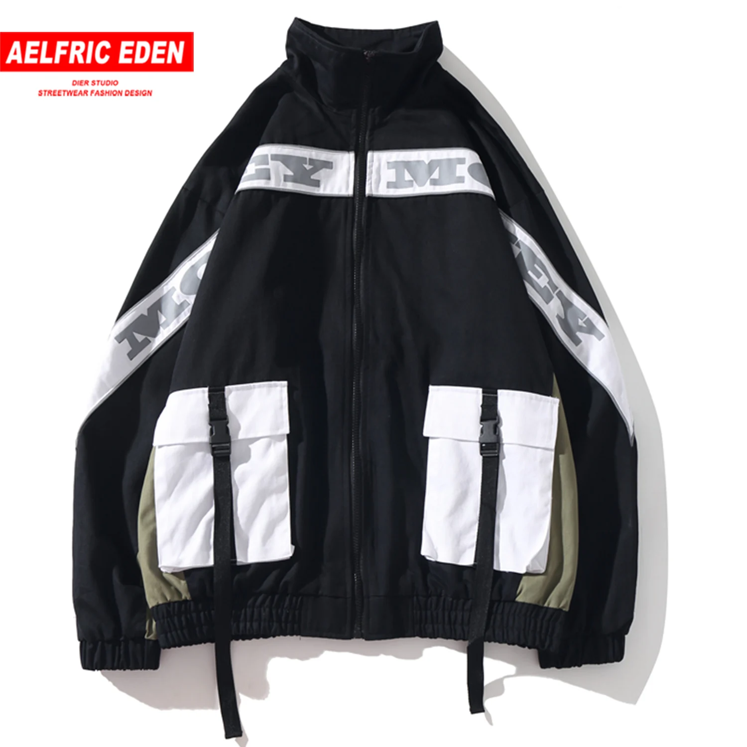 Aelfric Eden Patchwork Multi Pockets Ribbons Mens Jackets 2019 Harajuku Casual Cotton Coats Hip Hop Male Fashion Tops Streetwear Aelfric Eden Patchwork Multi Pockets Ribbons Mens Jackets 2019 Harajuku Casual Cotton Coats Hip Hop Male Fashion Tops Streetwear