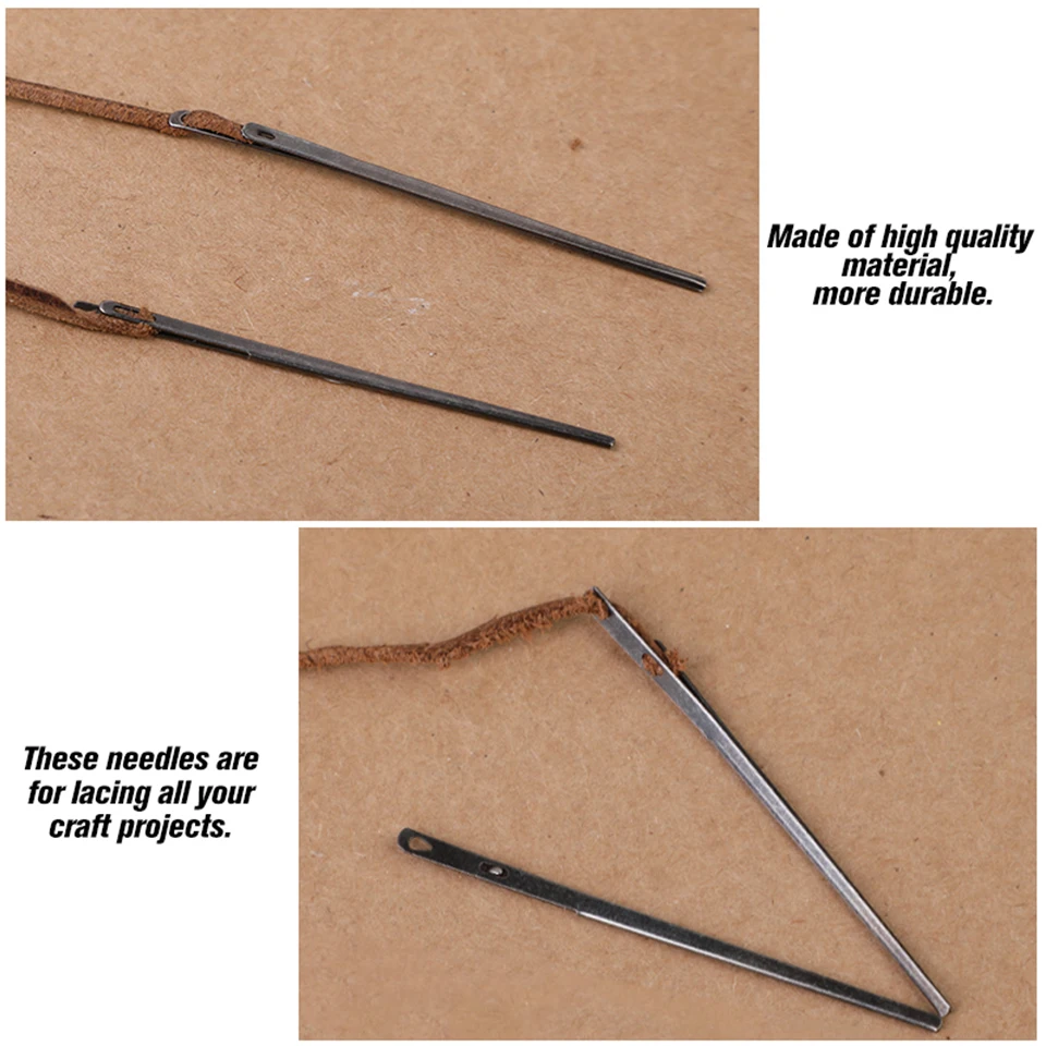 Leather Sewing Needles Sewing Needles Leather Tool Leathercraft Tools Leather Tools Leather Sewing Tool Set Leather DIY Sewing Craft Tool Rope Lace Needle Double Hole Single Hole DIY Hand Tool