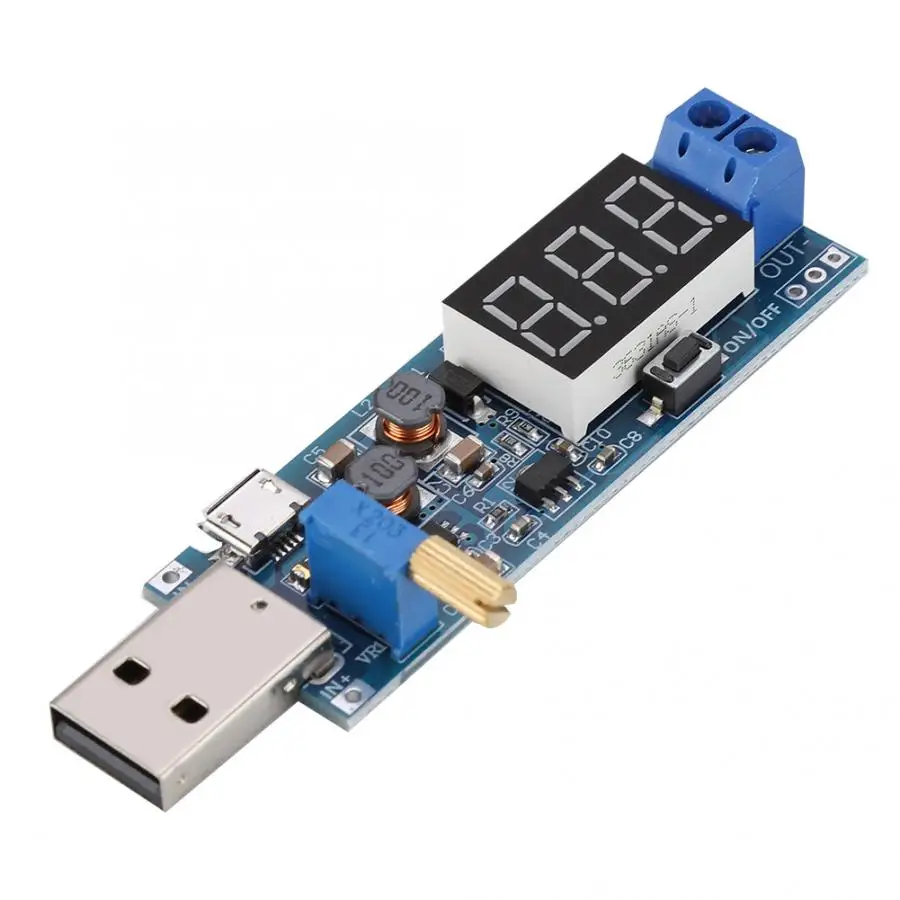 USB повышающий/уменьшающий модуль питания DC-DC 5 В до 3 В/12 Регулируемый понижающий