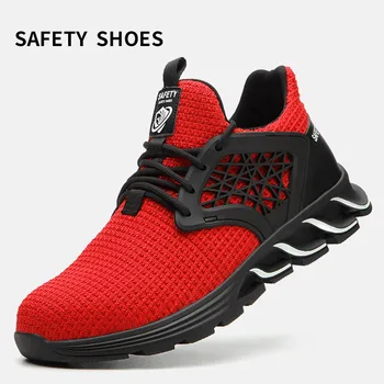 

Fashion Safety Shoes Men Work Shoes Security Breathable Casual Suitable for Work and Life Round Toes Work Safety AN125
