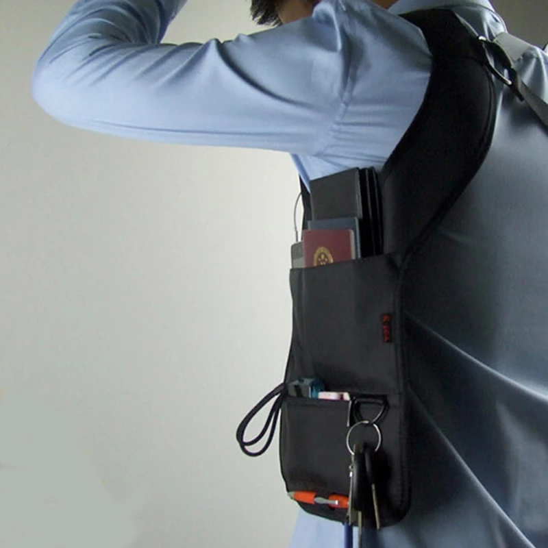 Anti Theft Secret Agent Bag Hidden Underarm Shoulder Bag Holster Wallet Armpit Case Secret Agent Service Bag Inspector Holster