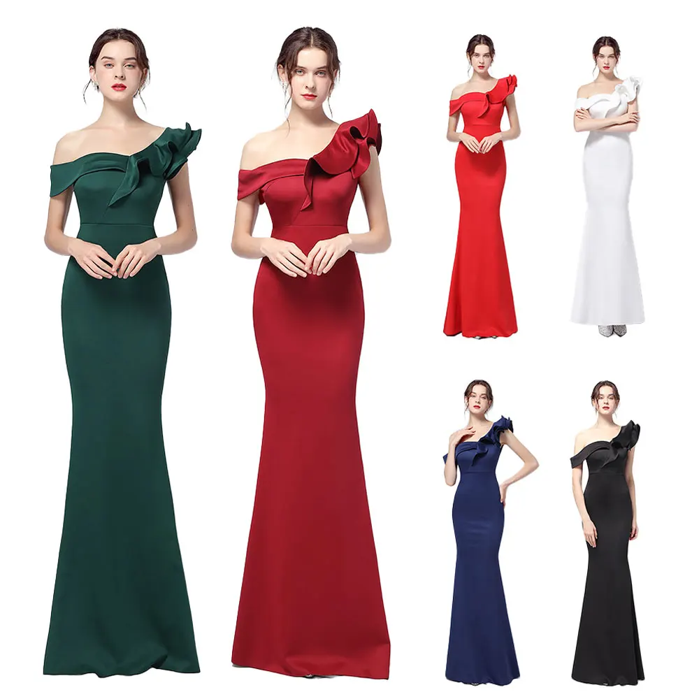 plus size gowns Elegant Evening Dresses Beauty-Emily Gradient V Neck Satin Woman Gowns A-line Party Dress Open Back Ladies Gown Robe De Soiree long formal dresses