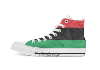 

Red Black Green Flag Custom Casual High Top lace-up Canvas shoes sneakers Drop shipping