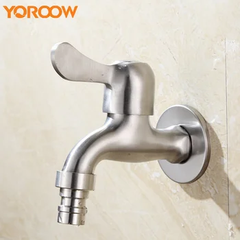 

Stainless Wall Mounted Pool Washing Machine Faucet Laundry Machine Tap Faucet Wall Gold Laundry Water Saving Taps Led GXH000V 3