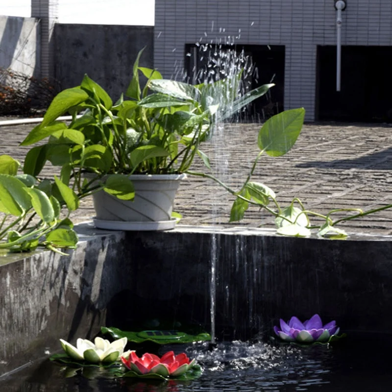 8V Solar Fountain Watering Kit Power Solar Pump Pool Pond Submersible Waterfall Floating Solar Panel Water Fountain for Garden
