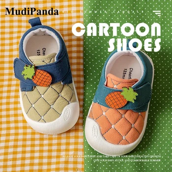 

MudiPanda Baby Toddler Canvas Shoes For Newborns 0-3 Years Old Girls Boy Soft Bottom Autumn Non-Slip Children'S Single Footwear