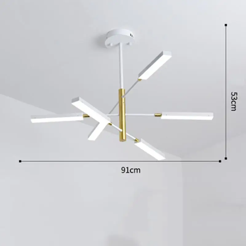 White 6 lights Скандинавский Диммируемый акриловый абажур, ветряная люстра, Арт, лофт, ресторан, светодиодный подвесной светильник, декор для гостиной, спальни, освещение - Цвет абажура: White 6 lights