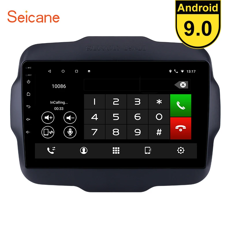 Seicane 9 дюймов Android 9,0 автомобильный радиоприемник с навигацией GPS для Jeep Renegade головное устройство плеер Поддержка 1080P видео резервная камера