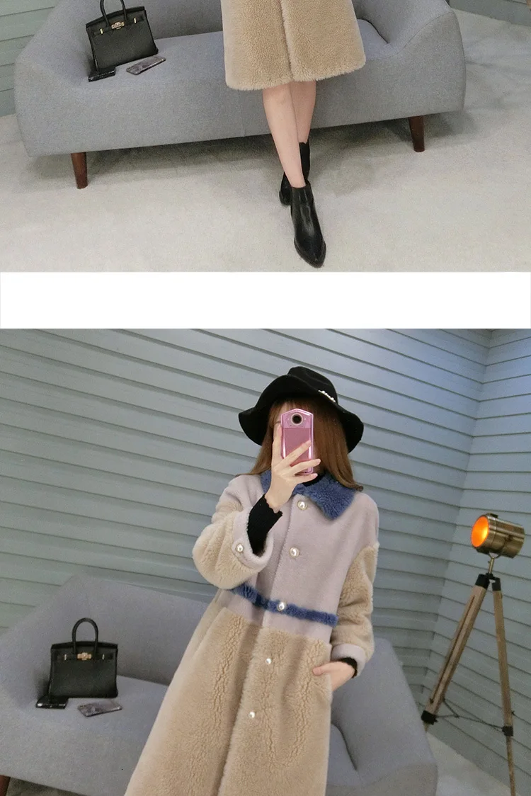 Sheep Shearing Winter Coat Women Real Fur Coat Women Korean Wool Jacket Women Clothes Manteau Femme BGS80645 YY1094
