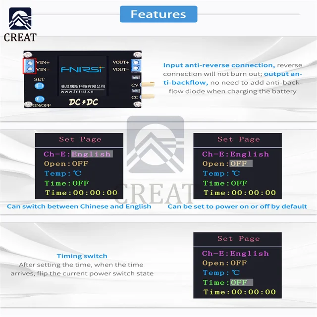 Regolatore Di Tensione CC Buck-Boost 0.5-30V 4A - Modulo Con Display LCD Per Laboratorio - Foto 9