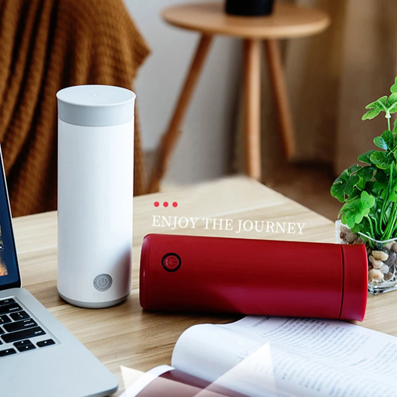 Дорожный электрический чайник для воды мини портативный термос умный чашка