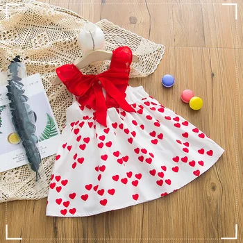 

Summer Girls Printed Back Lace Sleeveless Dress Wholesale Children's Clothing