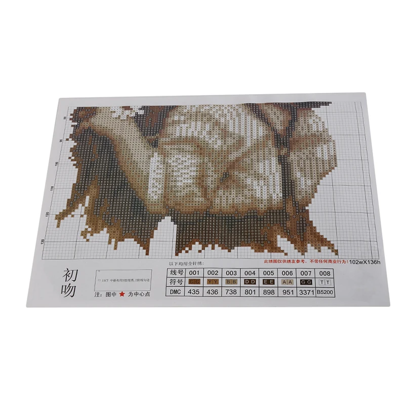 Kiss Goodbye DIY Hand Cross Stitch Embroidery kit Needlework Set For Embroidery Home Decor Needlework