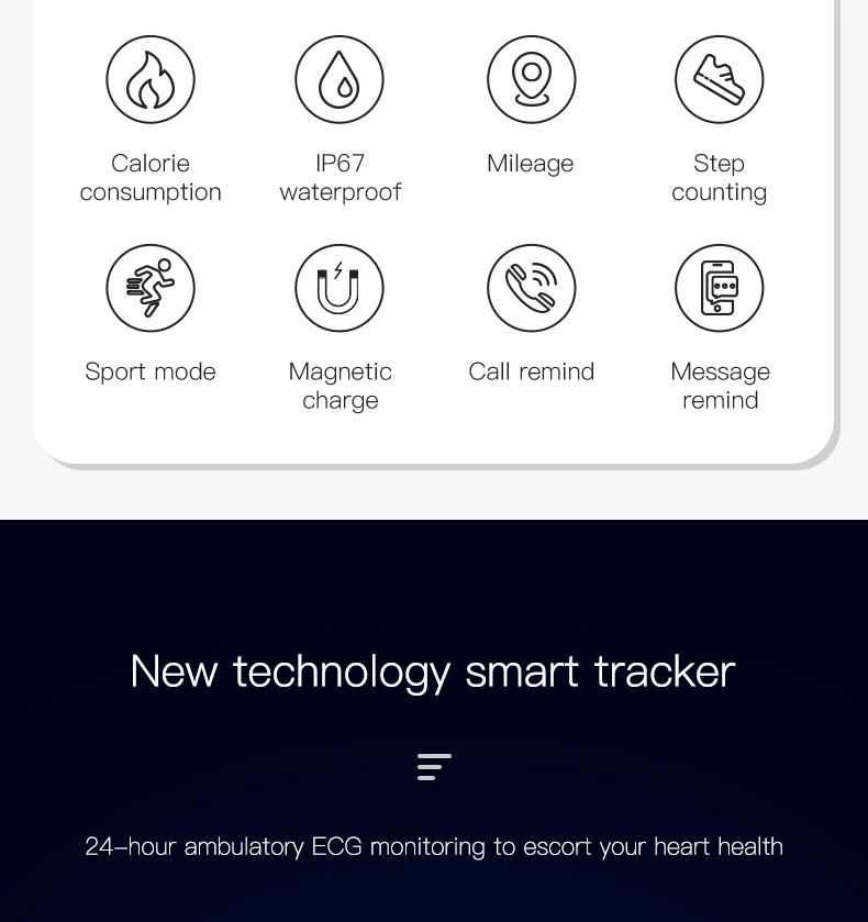 P10 Sport Smart Bracelet Blood Pressure Oxygen Heart Rate Monitor ECG Band Activity Tracker Waterproof HRV Healthy Index