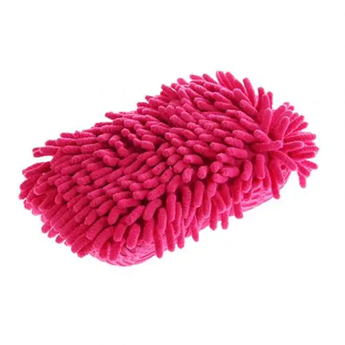 Мягкая губчатая Накладка для автомобиля, уход за автомобилем, стиральная оконная щетка для чистки стекла, перчатка, инструмент, аксессуары для автомобиля, профессиональные перчатки для чистки - Цвет: Pink Red