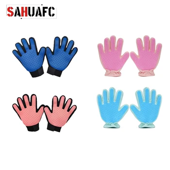

Dog Grooming Comb Hair Removal Pet off Brush Gloves Line Cat Gloves Rubber Massage Hair Pet Shave Pet Bath Cleaning Supplies