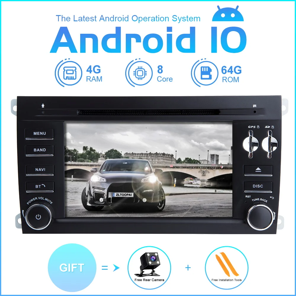 ZLTOOPAI автомобильный мультимедийный плеер 2 Din Android 10 для Porsche Cayenne GPS радио стерео DVD 8