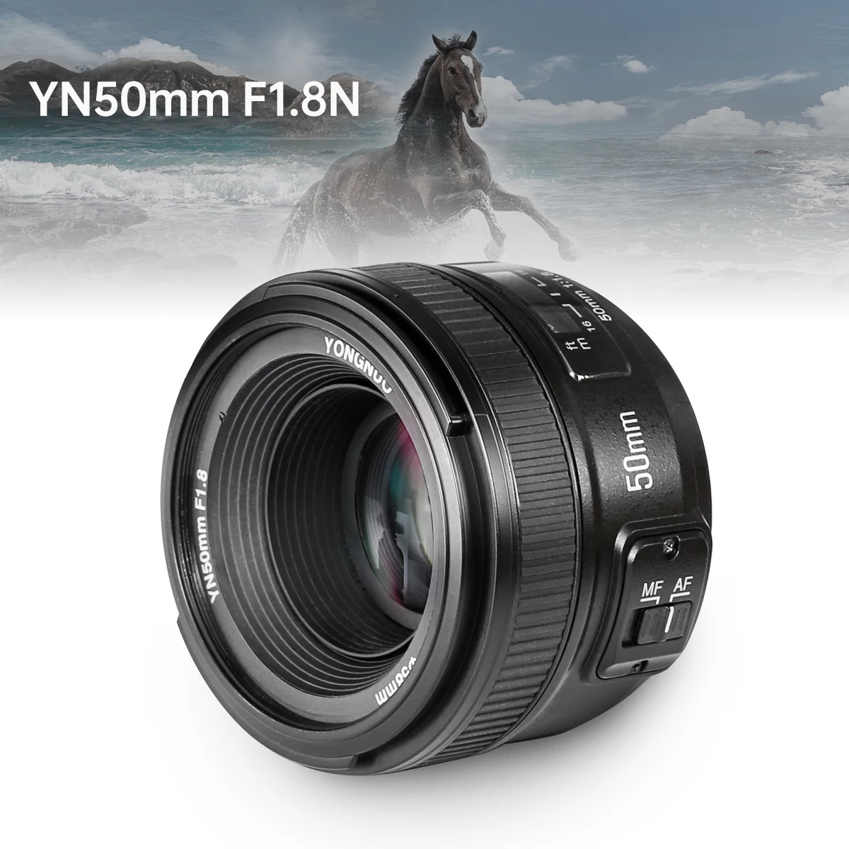 Yongnuo YN50mm F1.8N 50MM Lens For Camera Auto Focus Aperture For Nikon  D7200 D5300 D5200 D750 D500 D800 D700 D3200 D3300 D5100