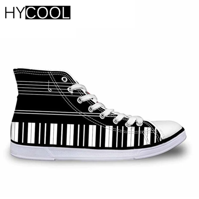 Дышащая холщовая обувь HYCOOL Music Note с 3D принтом Вулканизированная спортивная для