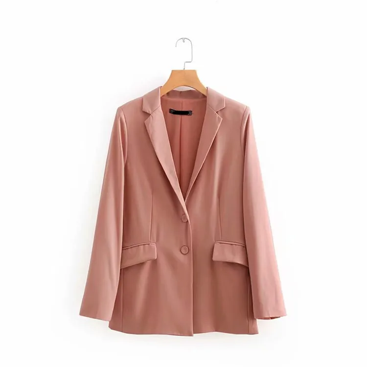 

2018 Europe And America Autumn New Style WOMEN'S Dress Versitile Fashion Fold-down Collar Long Sleeve Casual Suit Jacket