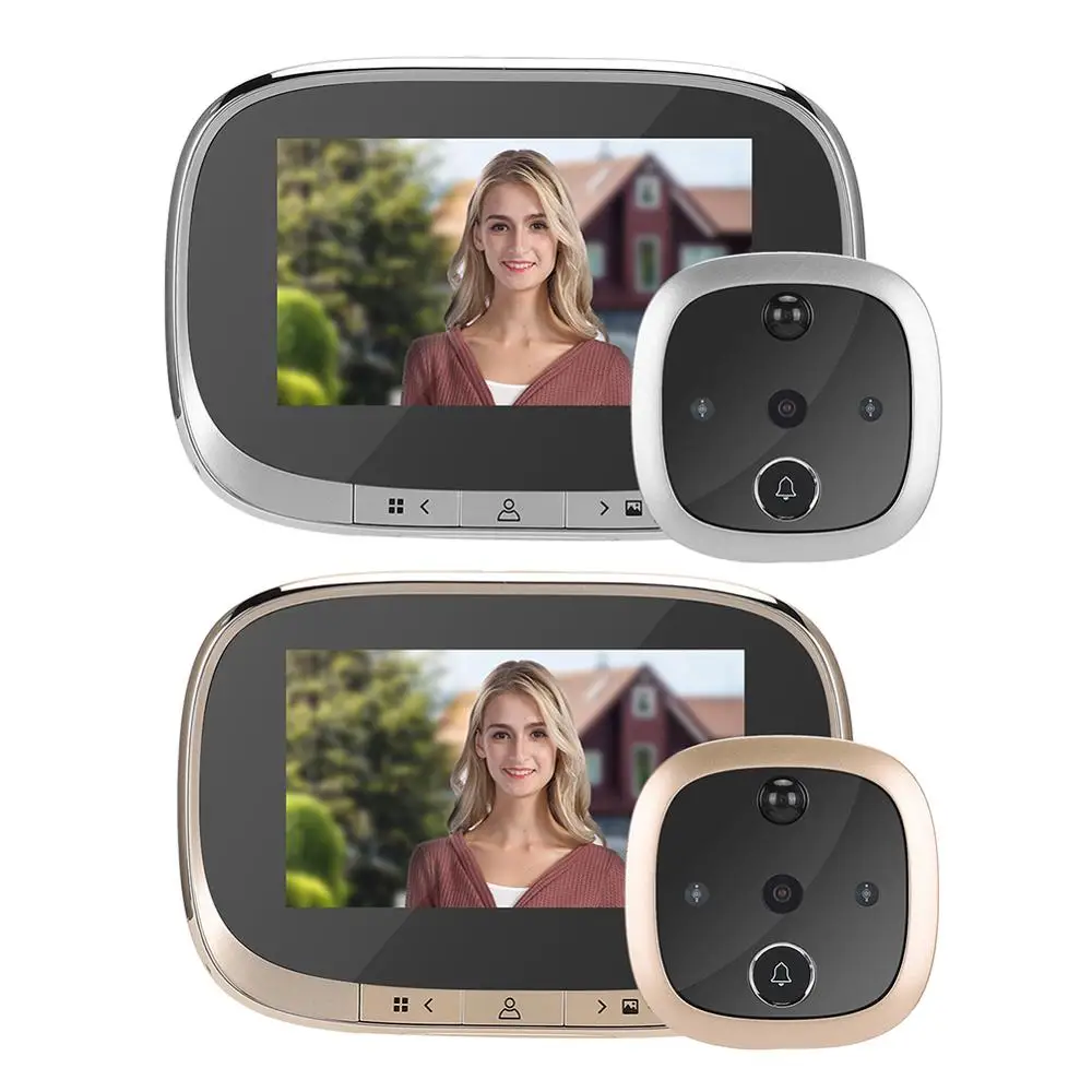 (Без Wi Fi) 4 3 дюймовый монитор фото и видеозвонок камера глазок 720P HD умный дверной