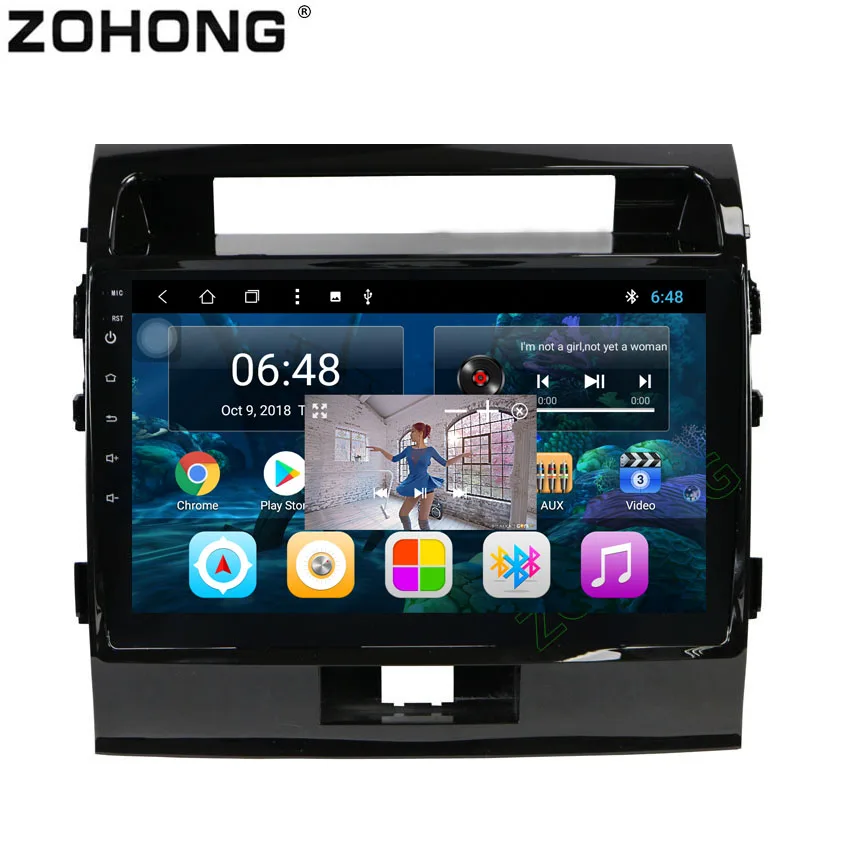 2.5D 10," Octa Core 8 RAM2Gb Android автомобильный Радио dvd плеер для Toyota Land cruiser 200 Автомобильный мультимедийный gps навигации стереомагнитола
