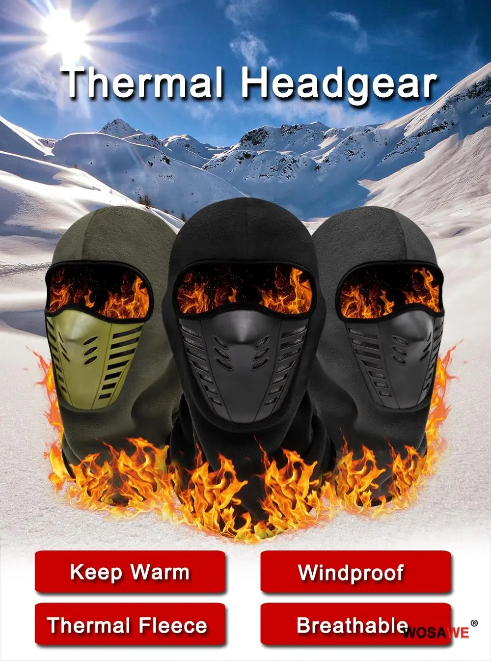 Motorcycle Mask Fleece Thermal Face Mask Keep Warm Moto Riding Balaclava Motorbike Biker Winter Windproof Ski Mask Men Women