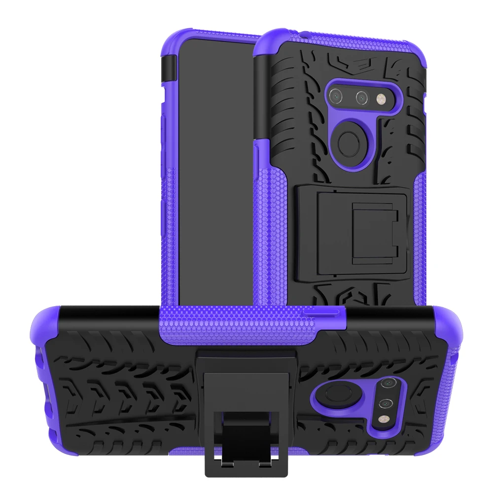 

Cover For LG G8 Case Shockproof Armor Shell Hard Rubber Silicone Phone Case for LG G7 LG G6 Cover for LG Q7 LG Q6