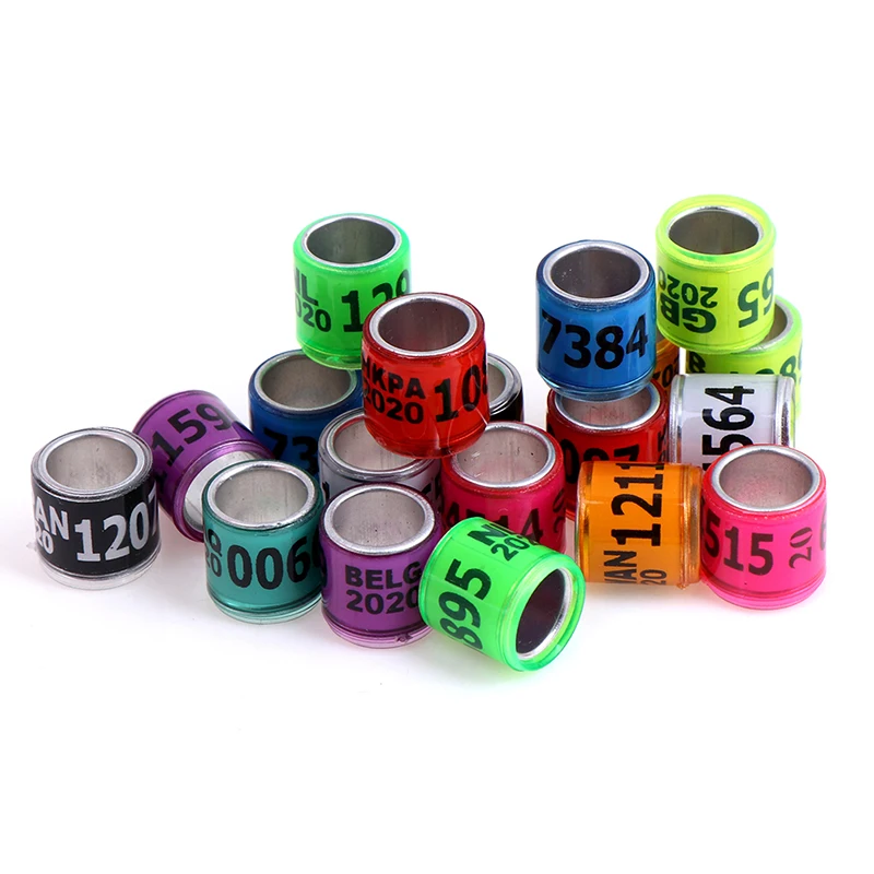 

20pcs 2020 Pigeon Rings Digital Bird Foot Ring Bird Parrot Pigeon Leg Rings Supplies Accessories Bird Training Tool