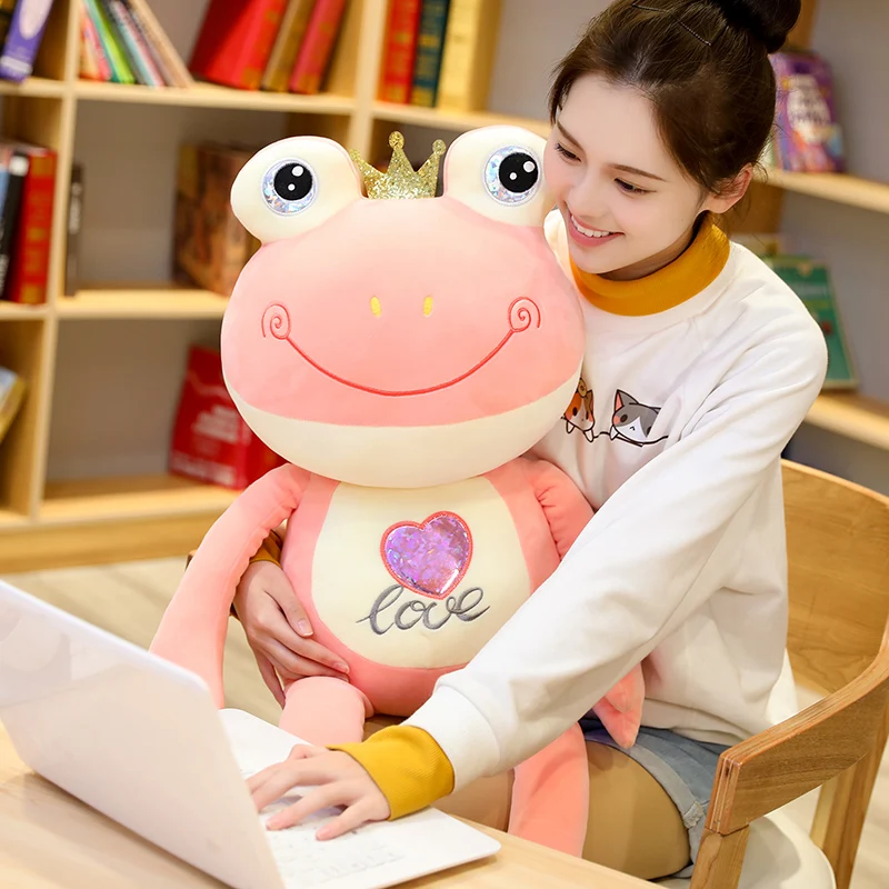 1 шт. длинные леггинсы кукла лягушка любящая плюшевая игрушка сердце для девочки
