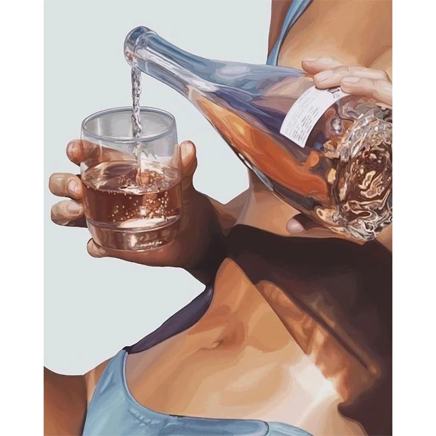 Набор для рисования по номерам на холсте Девушка | Дом и сад