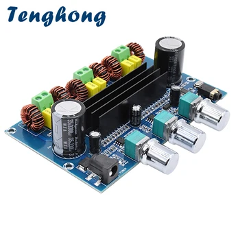 

Tenghong TPA3116D2 Bluetooth 5.0 Digital Amplifier Board 50W*2+100W 2.1 Channel Stereo Power Audio Sound Amplificador Class D