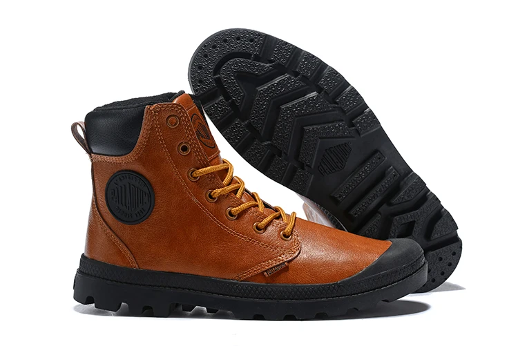 PALLADIUM Pampa одноцветное Ranger кроссовки TP Для мужчин высокие ботильоны удобные высококачественные повседневные мужские туфли на шнуровке Размеры; большие размеры 39-45 - Цвет: 4