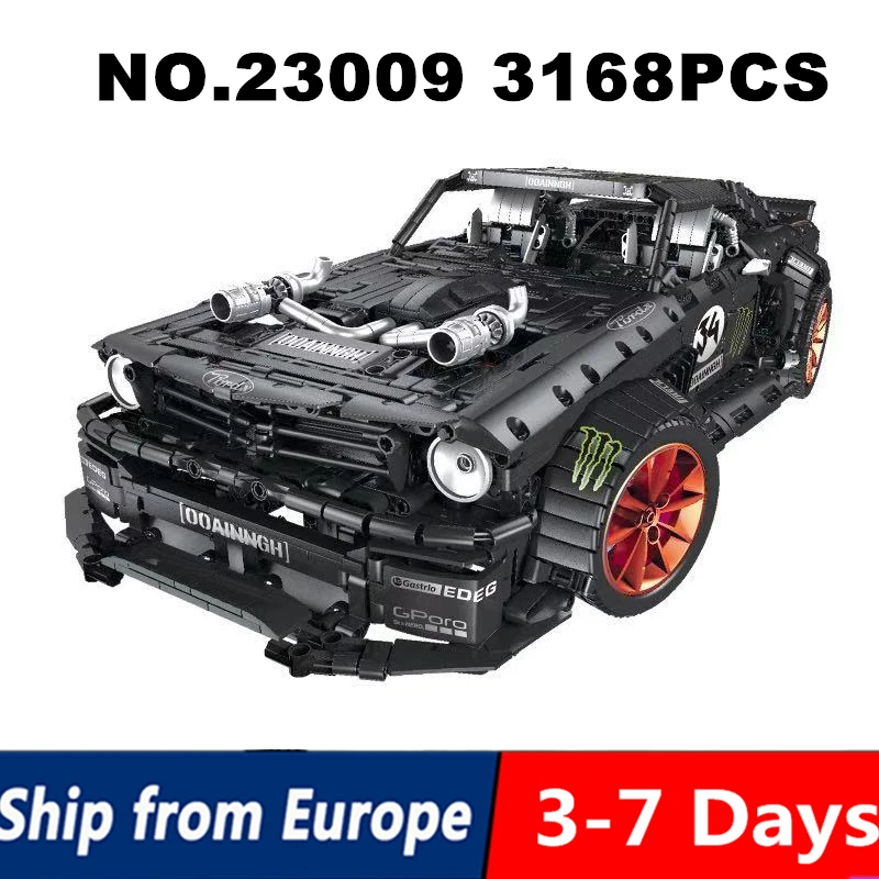 23009 Броды 20102 90070 Mustang Hoonicorn V2 техники автомобиль MOC 22970 конструкторных блоков