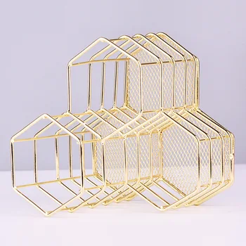 

Office Organizer Anti Rust Storage Basket 3 Compartment Solid Home Bedroom Mesh Design Makeup Brush Pencil Holder Desk Tidy