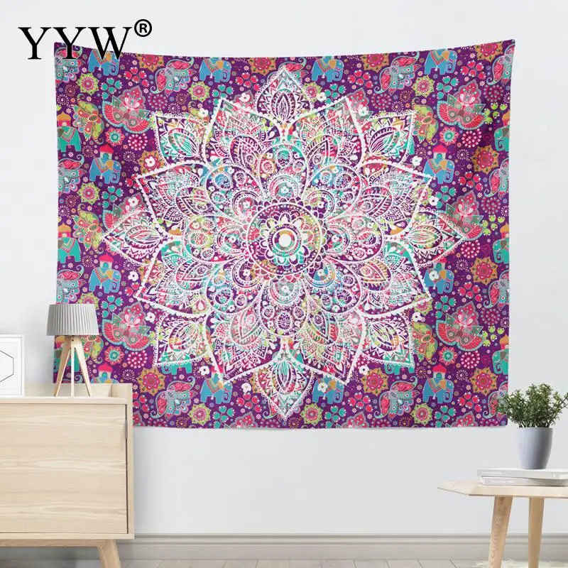 Гобелен настенный хиппи колдовство Tapiz Psychedelic фермерский дом Декор Tenture Tapisserie пляж богемный Полиэстер Гобелен