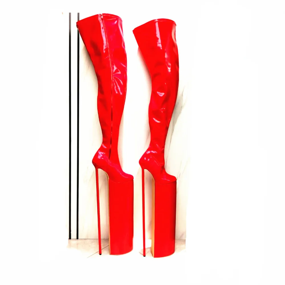 23.62in Heel Height Sexy Women's Boots  Round Toe Stiletto Heel  Platform Over The Knee Boots  US size 6-14  No.604