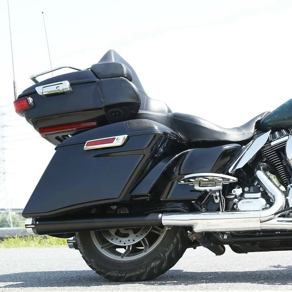 Мотоцикл черный мегафон слипоны глушители выхлопной для Harley Touring Road King Bagger комод 95-16 15 14 13 12 11 10 09 08 07