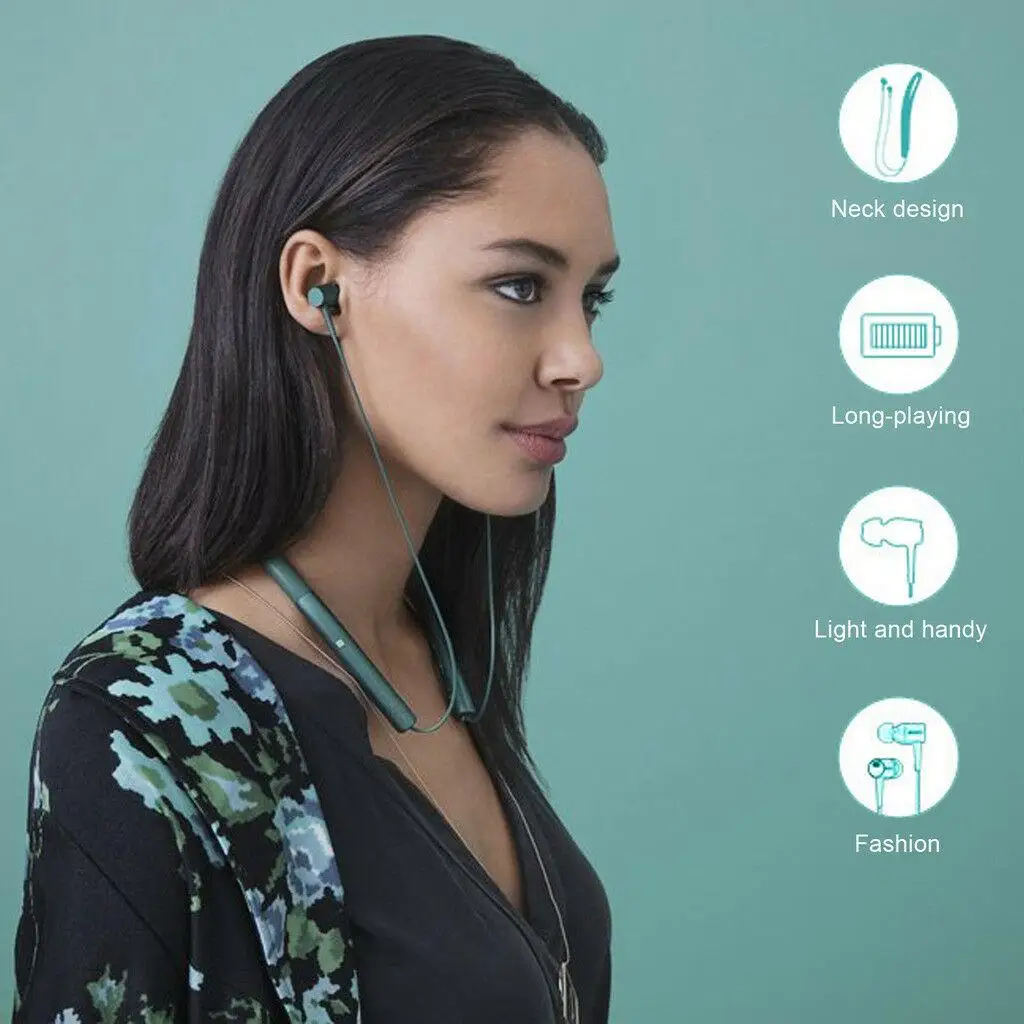 Bluetooth Sport Headset Earphone Stereo Neckband Earbud with Microphone for iPhone Android Samsung Motorola Xiaomi