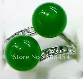 Очаровательное серебряное кольцо с двойным камнем Размер: 6.7.8.9 &amp