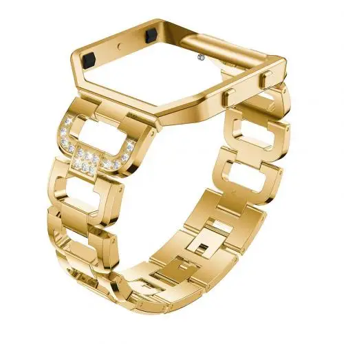 Golden Ремешок из нержавеющей стали для Fitbit Blaze, магнитная Миланская петля, Женский Мужской сменный ремешок для Fit bit Blaze, браслеты - Цвет: Golden