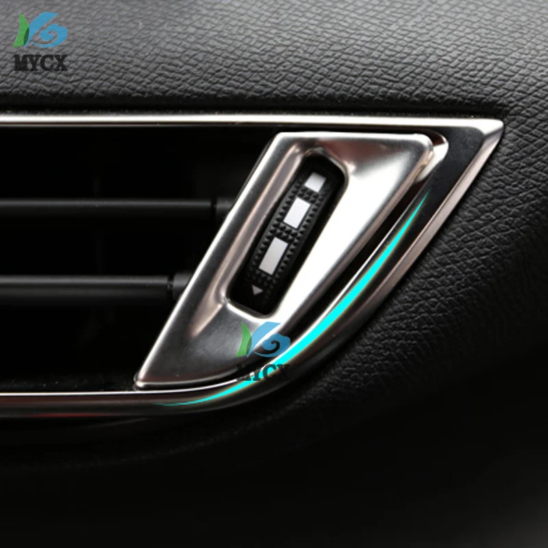 Для peugeot 3008 GT нержавеющая сталь передний средний центр Закрытый кондиционер чехол для пульта AC выход 3 шт