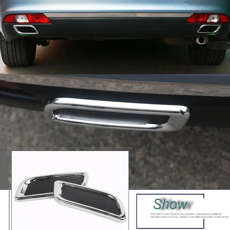 2 шт. декоративные наклейки на задний бампер для Citroen C4 C5 Elysee|abs chrome|chrome car stylingchrome