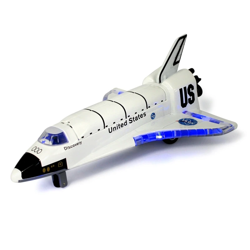Сплав космический челнок литой космический корабль модель космического корабля 19,5 см длина с светильник Музыка для детей игрушки