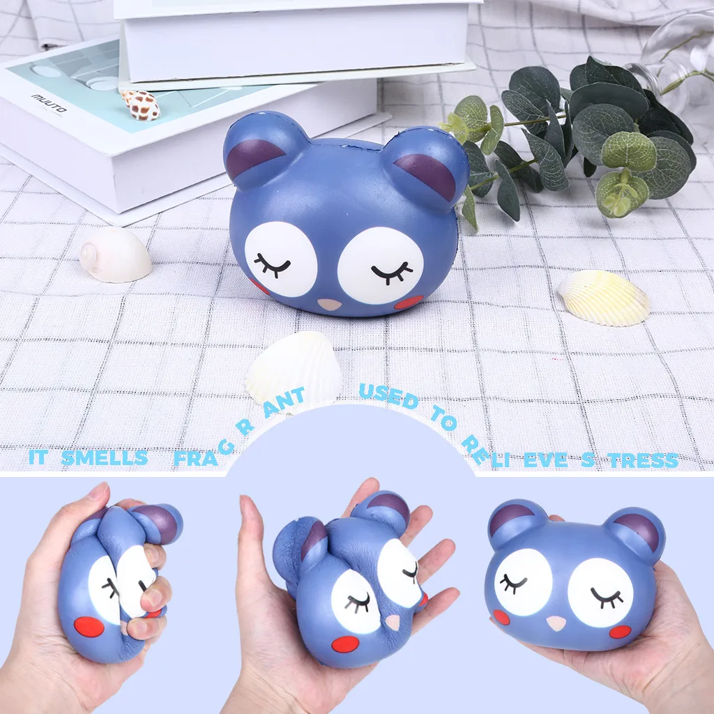 Маленькие милые Мультяшные игрушки для детей Мультяшные животные милые закрученные медленно поднимающиеся ароматизированные игрушки для снятия стресса медведь сжимающий подарок для детей