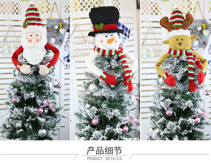 Красивый Рождественский Снеговик шляпа для рождественской елки топперы дома Висячие новогодние вечерние зимние украшения для дома# 3F