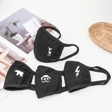 1 шт. мультфильм шаблон теплый утолщение рот маска унисекс Анти-пыль Антибактериальный Респиратор лица защитный хлопок крышка маски